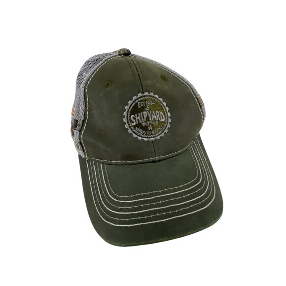 Outdoor Cap Platinum Series Mesh Back Adjustable Green Camo Shipyard Trucker Hat - Picture 1 of 9